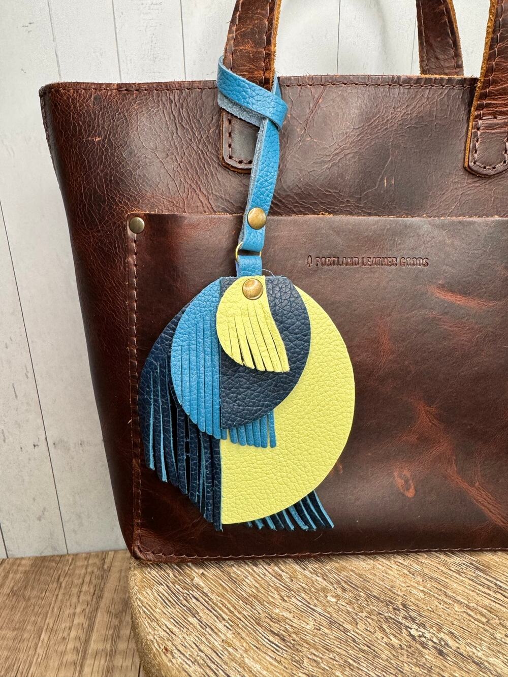 Portland Leather Picasso Tassel Bag Charm Unicorn Picasso Tassel Boho Bag Charm